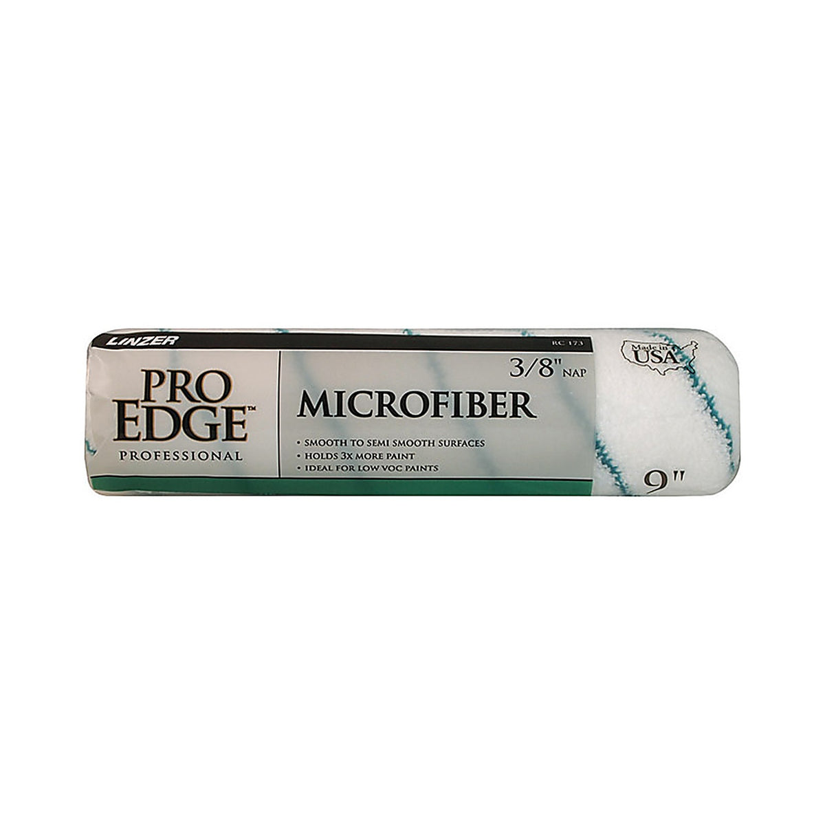 Linzer - RC173-9 - Pro Edge Microfiber 9 in. W x 3/8 in. Regular Paint Roller Cover - 1/Pack