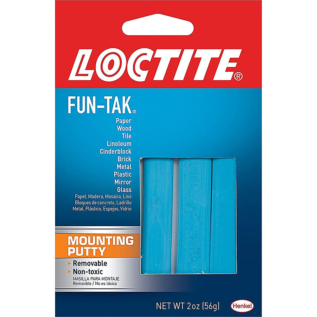 Loctite - 1087306 - Fun-Tak Low Strength Synthetic Rubber Mounting Putty 2 oz