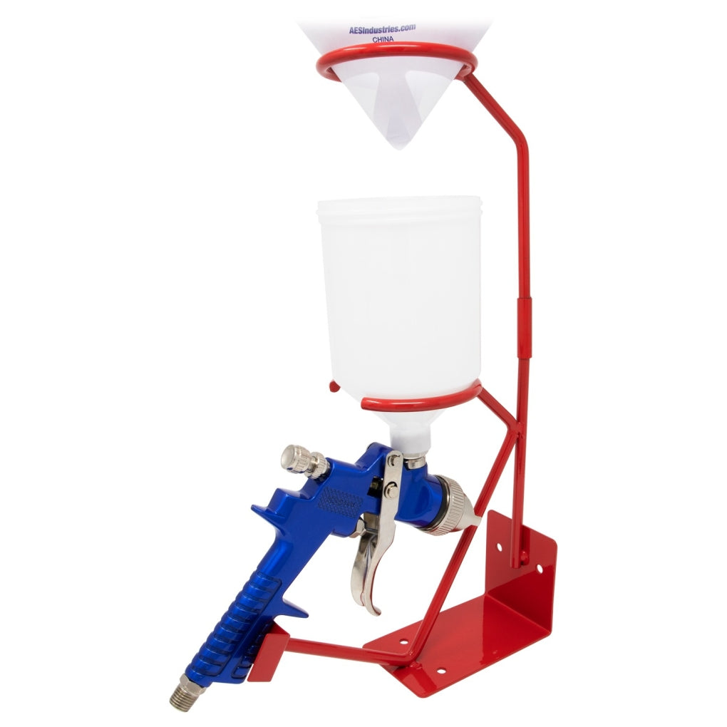 AES|150-HS|Spray Gun and Strainer Stand, 15 in H, Work Bench - Mount, For Gravity Spray Guns
