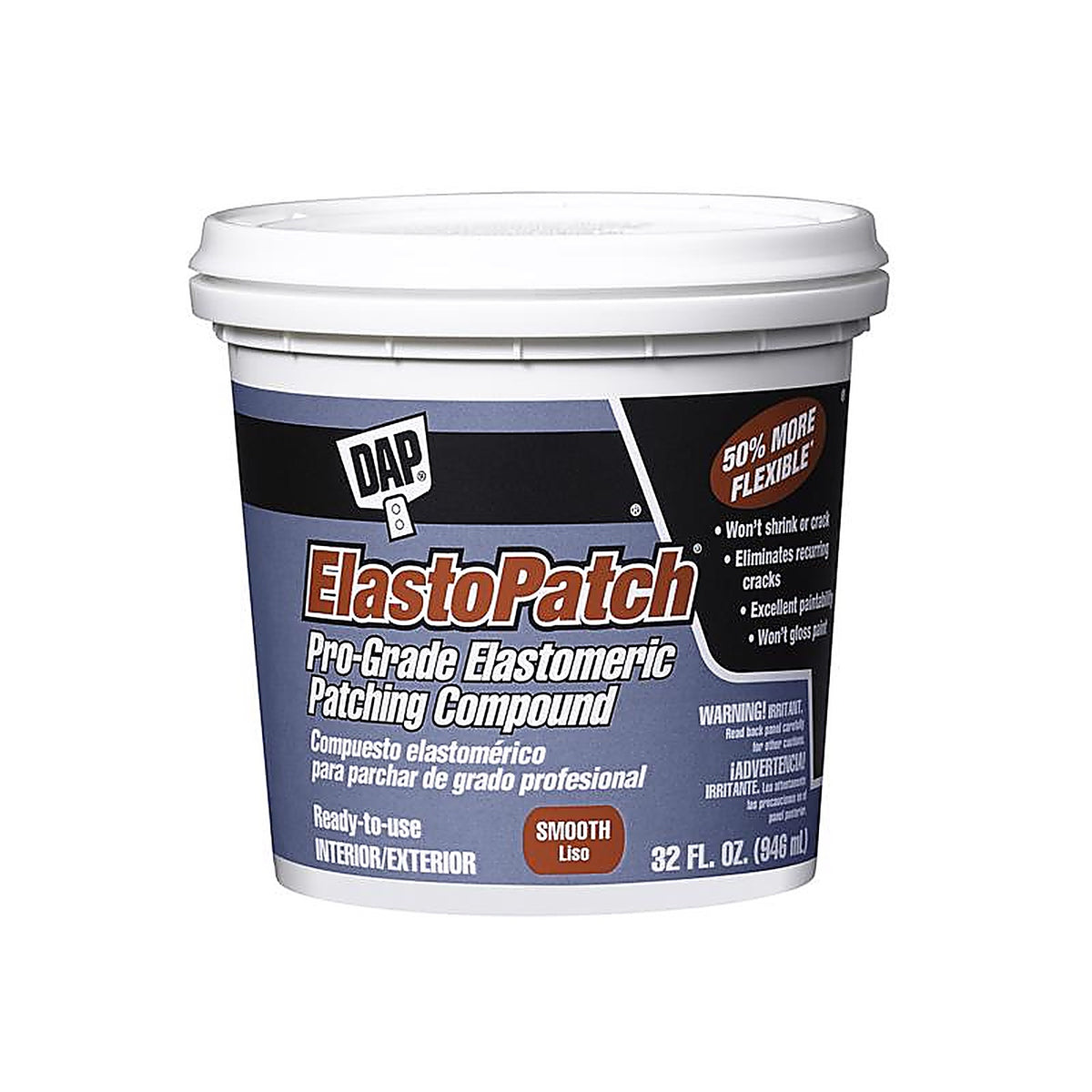 DAP - 7079812278 - ElastoPatch Ready to Use White Patching Compound 32 oz