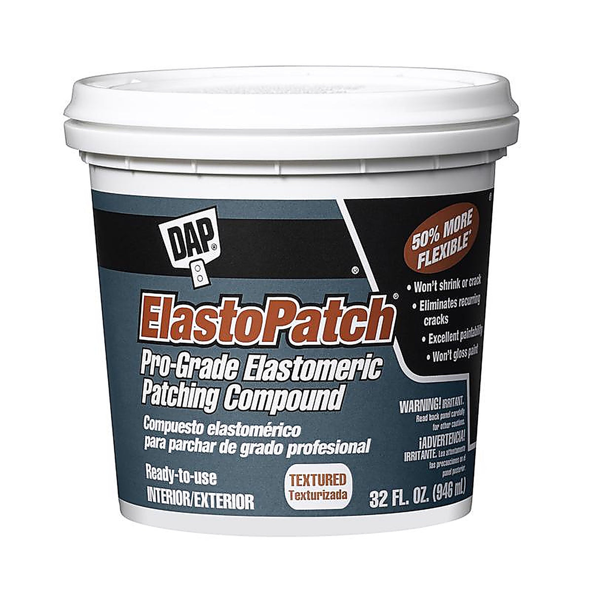 DAP - 7079812288 - ElastoPatch Ready to Use Off-White Patching Compound 32 oz