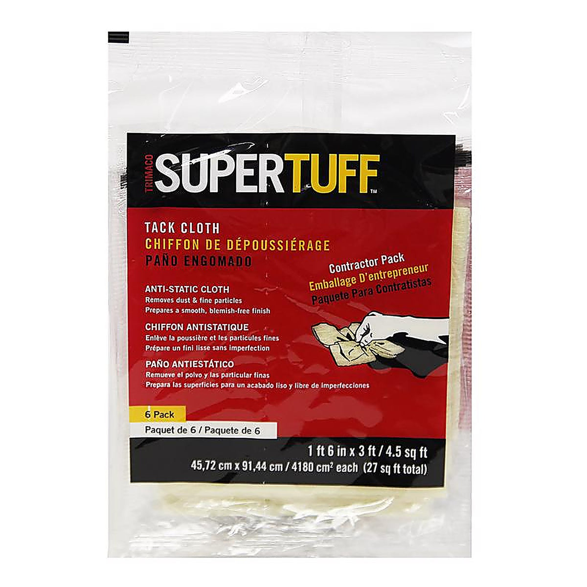 Trimaco - 10506 - SuperTuff 36 in. W x 18 L White Cotton Tack Cloth