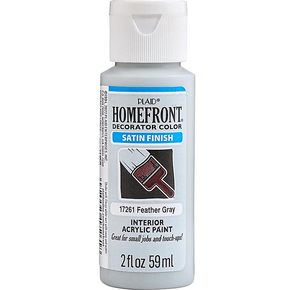 Homefront - 17261 - Satin Feather Gray Hobby Paint 2 oz