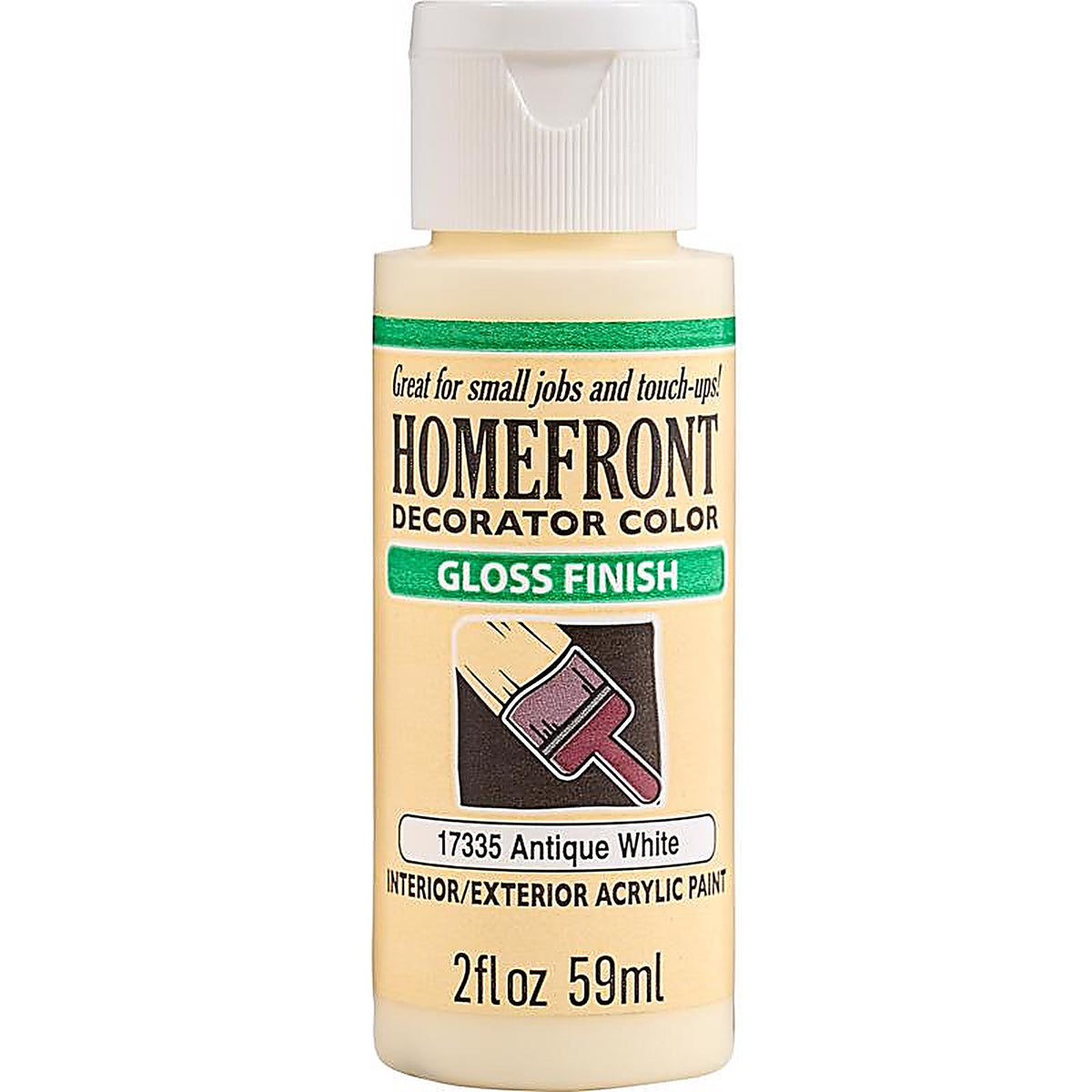 Homefront - 17335 - Gloss Antique White Hobby Paint 2 oz