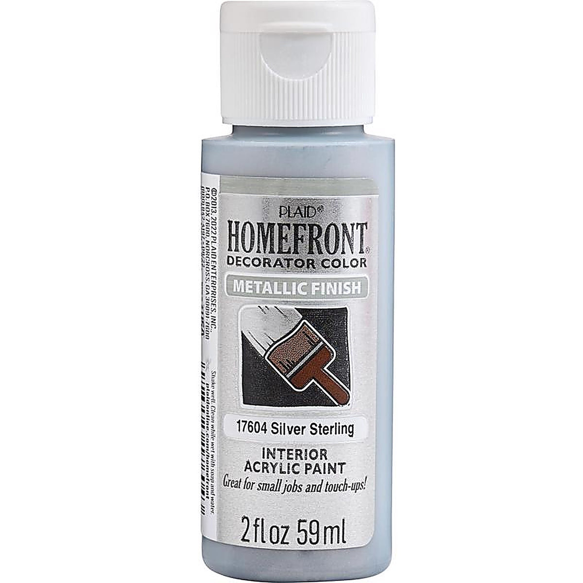 Homefront - 17604 - Metallic Silver Sterling Hobby Paint 2 oz
