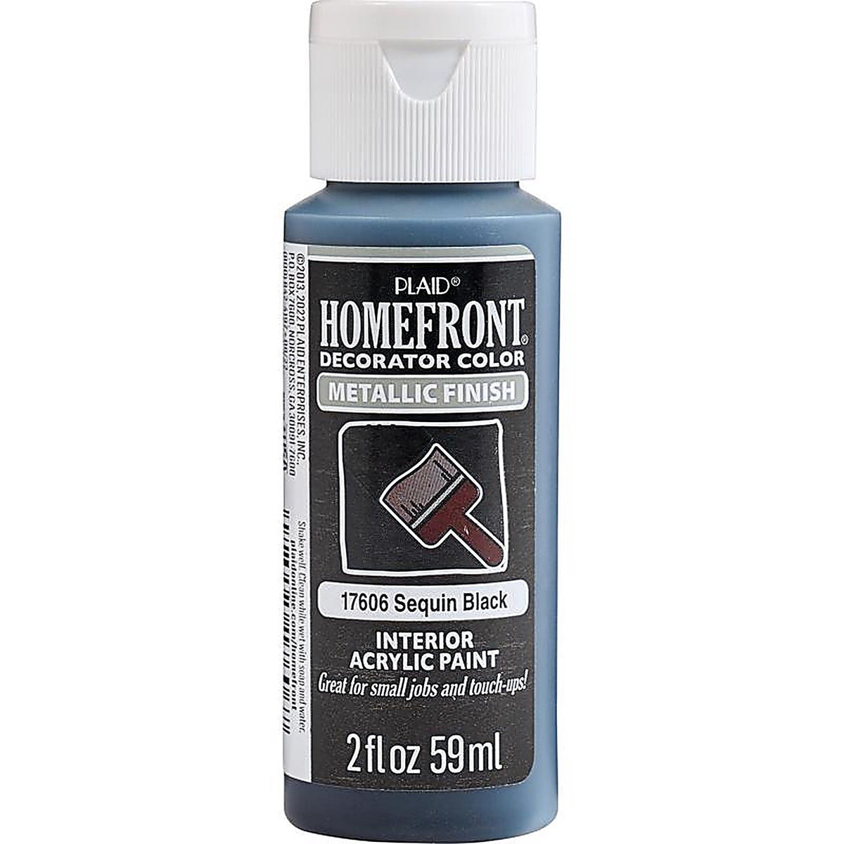 Homefront - 17606 - Metallic Sequin Black Hobby Paint 2 oz