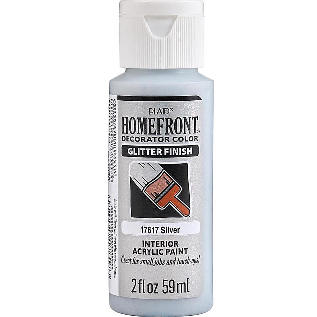 Homefront - 17617 - Glitter Silver Hobby Paint 2 oz