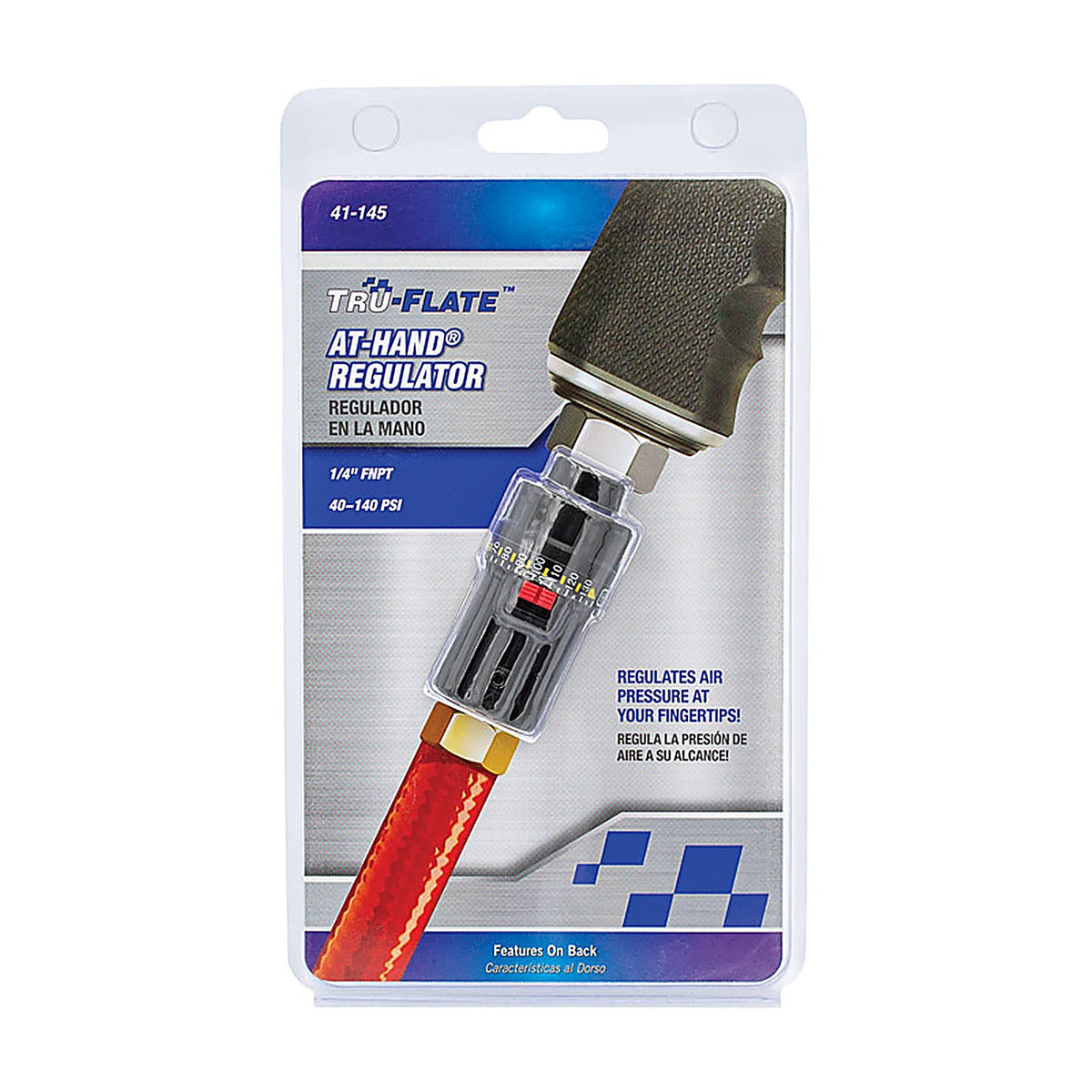 Tru-Flate - 41-145 - At-Hand Plastic In Line Adjustable Air Regulator 1/4 in. Female FNPT