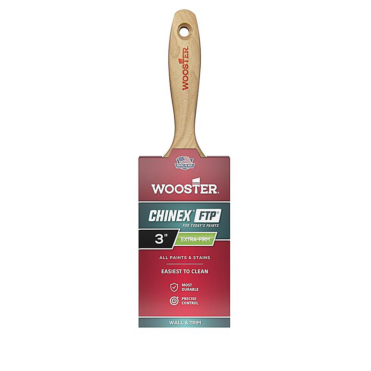 Wooster - 4413-3 - Chinex FTP 3 in. W Flat Paint Brush