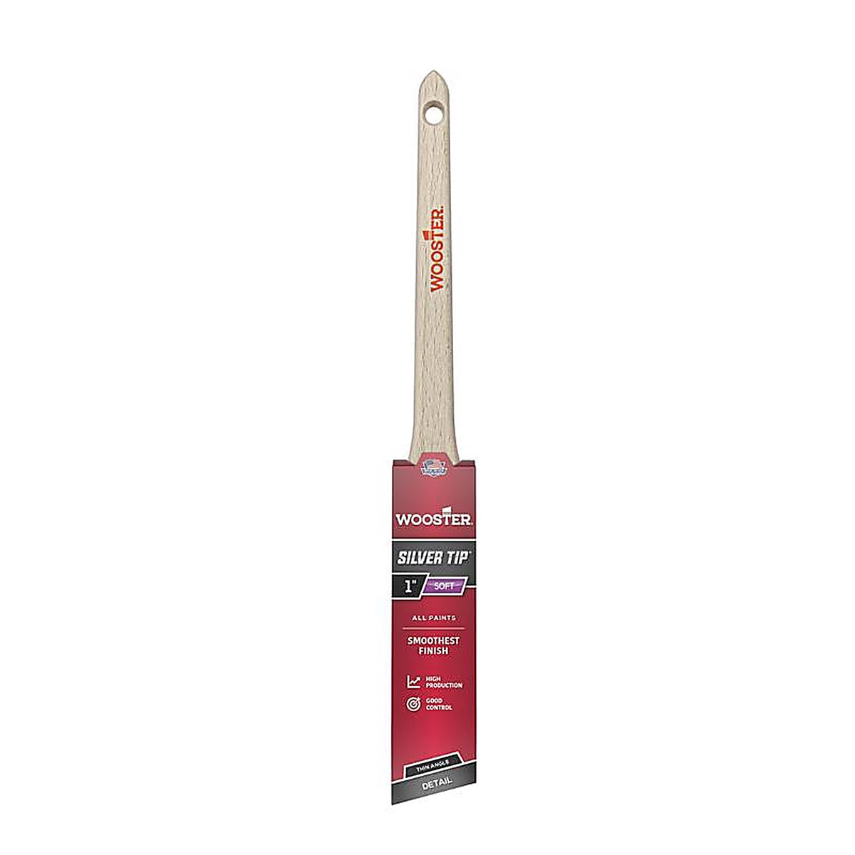 Wooster - 5224-1 - Silver Tip 1 in. W Soft Angle Trim Paint Brush