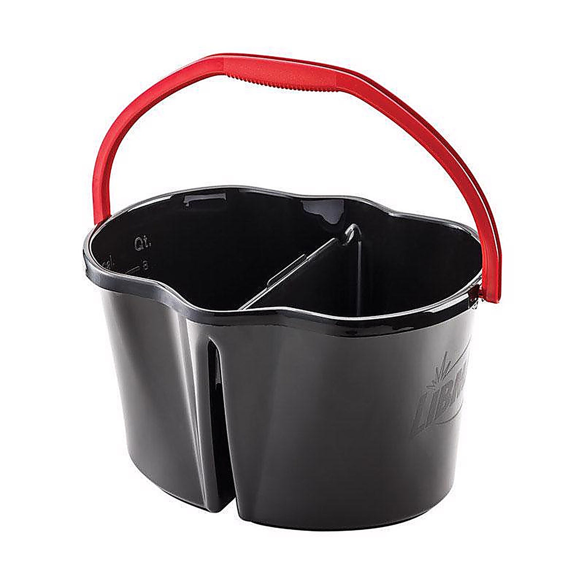 Libman - 1055 - High Power Dual Compartment 4 gal Bucket Black/Red