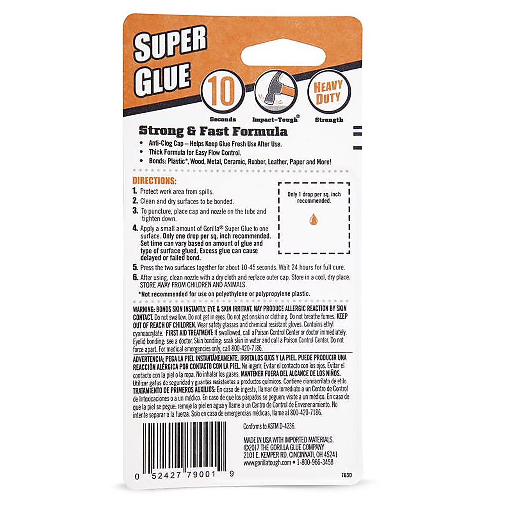 Gorilla - 7900102 - High Strength Glue Super Glue 3 gm