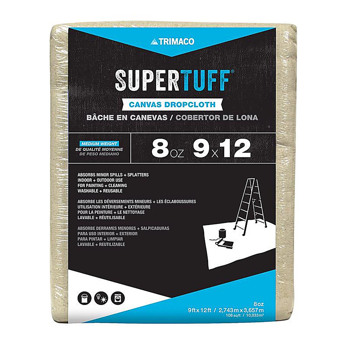 Trimaco - 58901 - SuperTuff 9 ft. W X 12 ft. L 8 oz Canvas Drop Cloth 1 pk