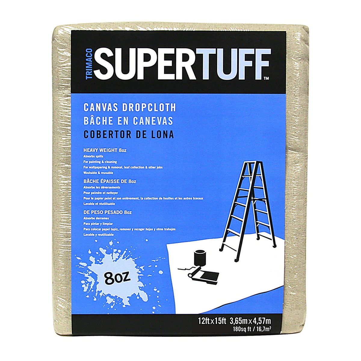 Trimaco - 58903 - SuperTuff 12 ft. W X 15 ft. L 8 oz Canvas Drop Cloth 1 pk