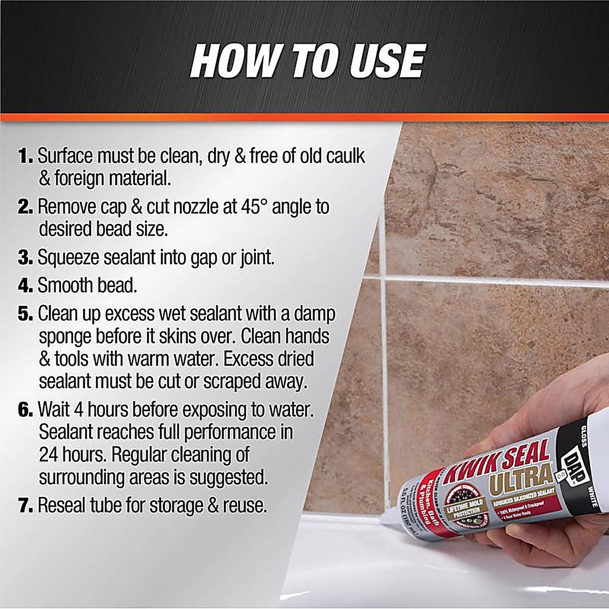DAP - 7079818916 - Kwik Seal Ultra Biscuit Siliconized Acrylic Kitchen and Bath Sealant 5.5 oz