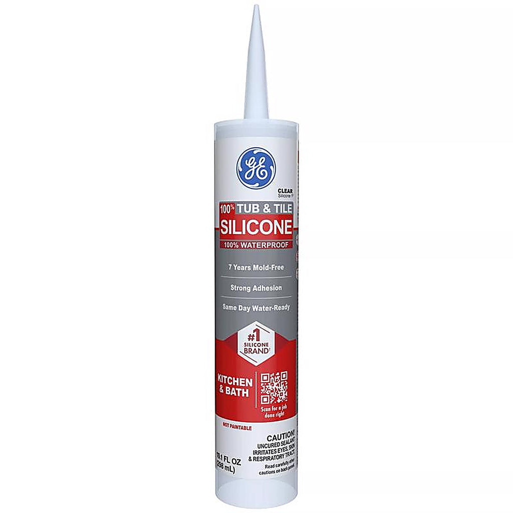 GE - 2749485 - Tub & Tile Clear Silicone 1 Tub and Tile Caulk Sealant 10.1 oz