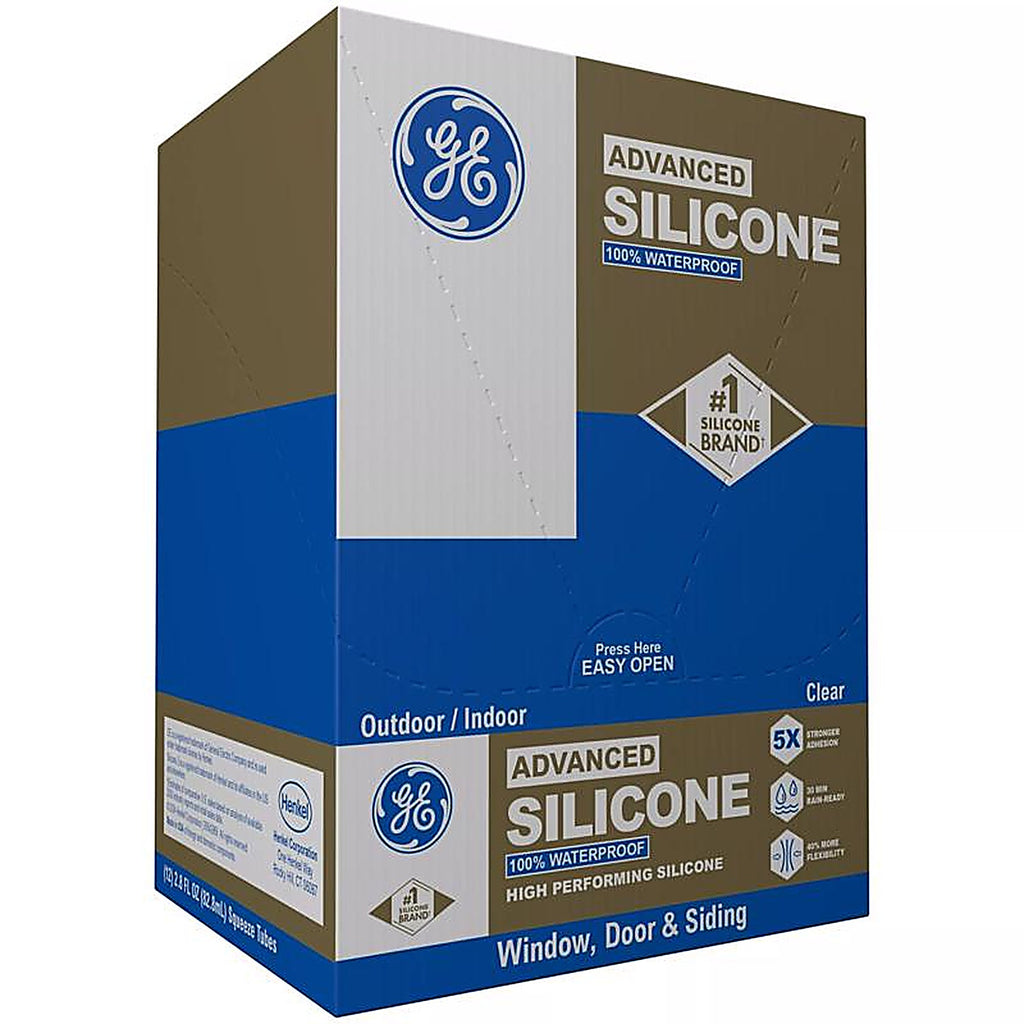 GE - 2810435 - Advanced Clear Silicone 2 Window and Door Sealant 2.8 oz