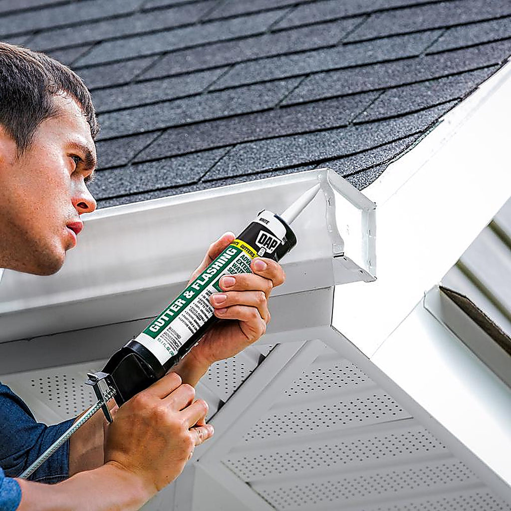 DAP - 7079801801 - White Polymer Advanced Gutter and Flashing Sealant 10.1 oz