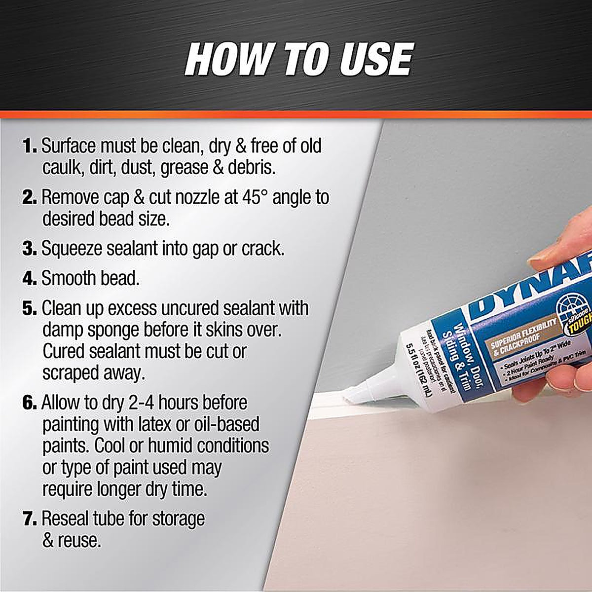 DAP - 7079818886 - Dynaflex 230 White Premium Latex Sealant 5.5 oz