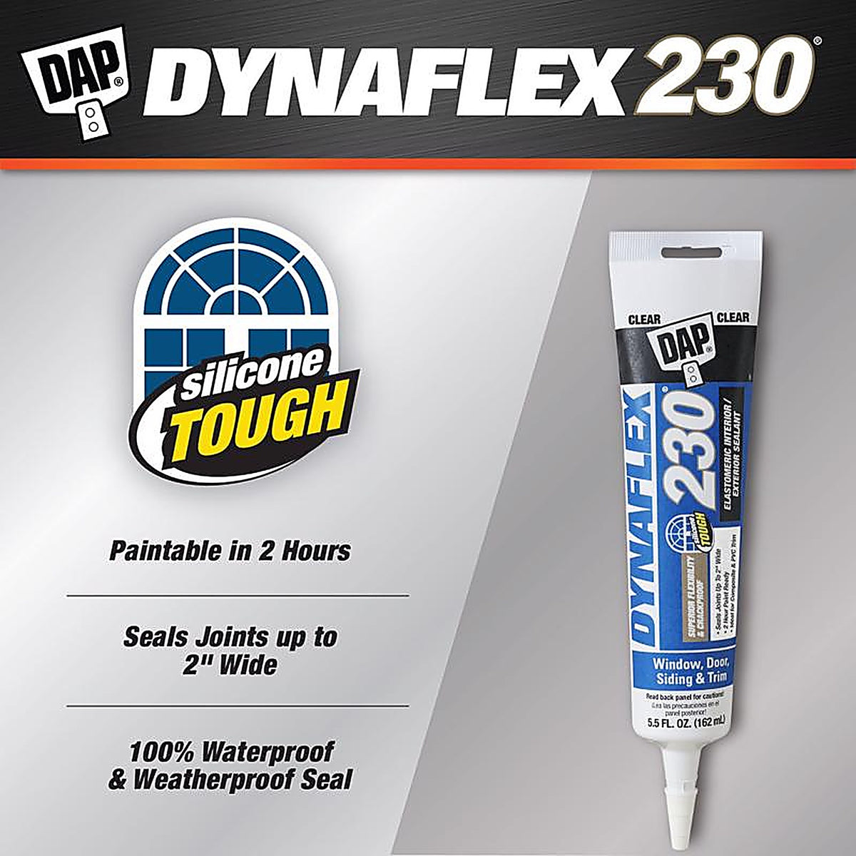 DAP - 7079818860 - Dynaflex 230 Clear Premium Latex Sealant 5.5 oz