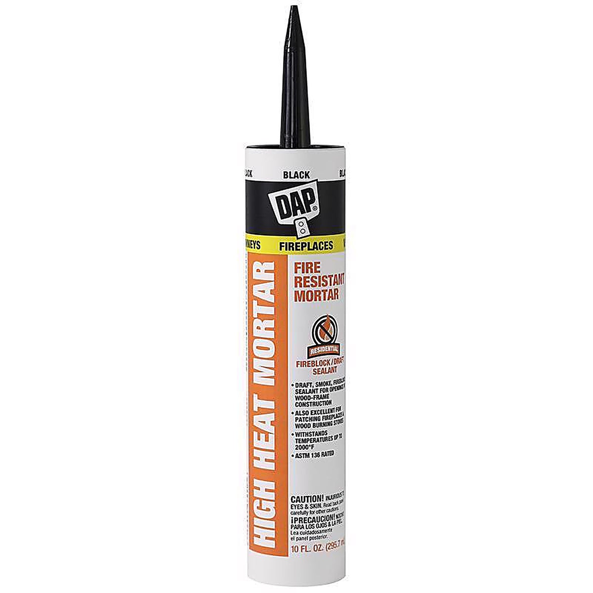 DAP - 7079818854 - Black Silicate Fire Resistant Caulk 10.1 oz