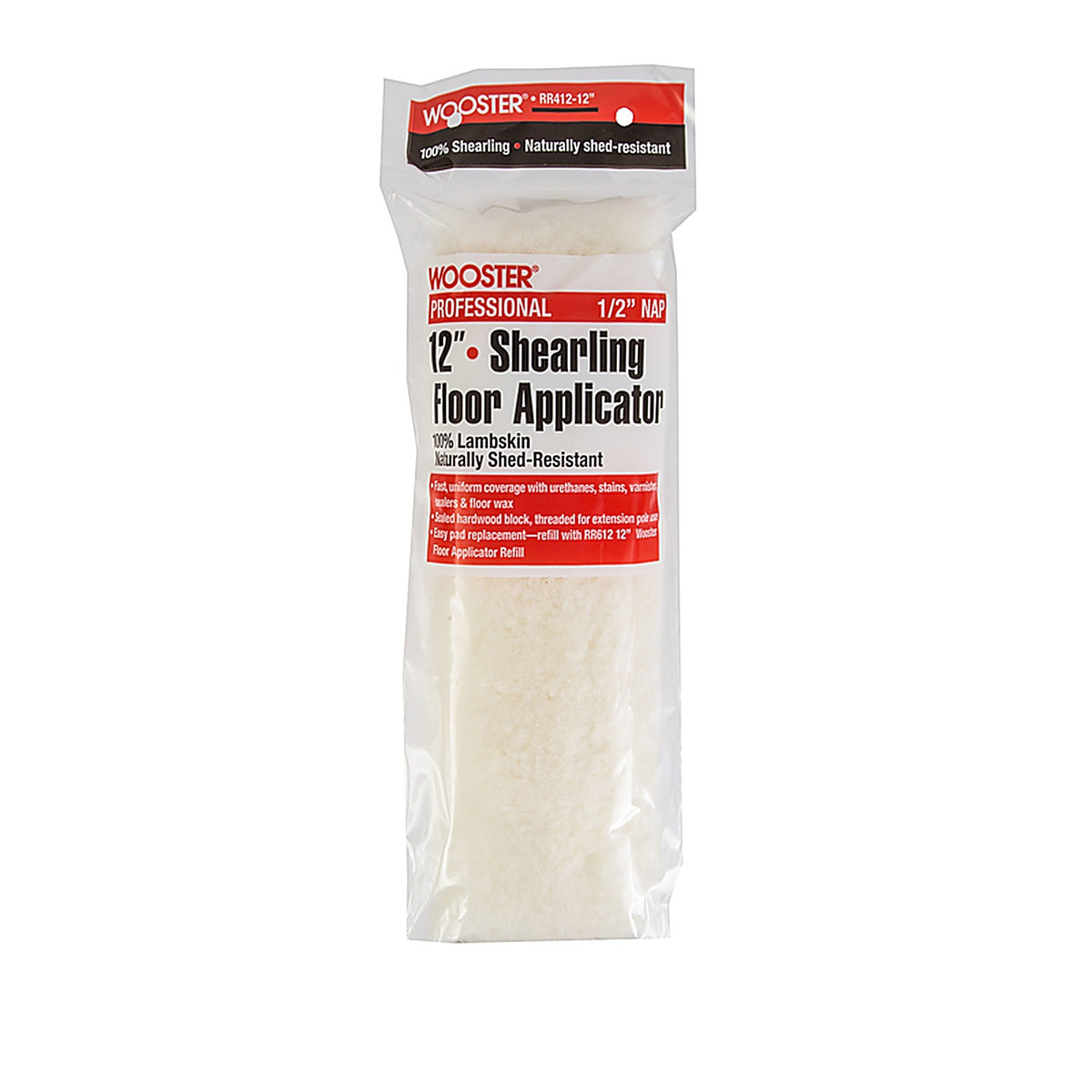 Wooster - RR412-12 - 1/2 in. Shearling Floor Applicator For Smooth Surfaces