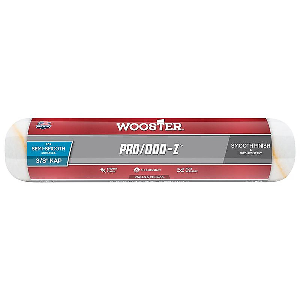 Wooster - RR642-12 - Pro/Doo-Z Woven Fabric 12 in. W X 3/8 in. Regular Paint Roller Cover 1 pk