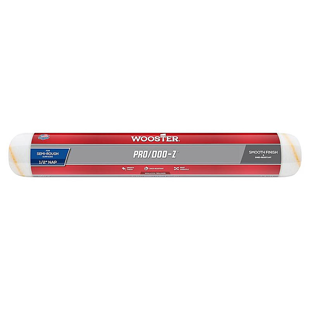 Wooster - RR643-18 - Pro/Doo-Z Woven Fabric 18 in. W X 1/2 in. Regular Paint Roller Cover 1 pk