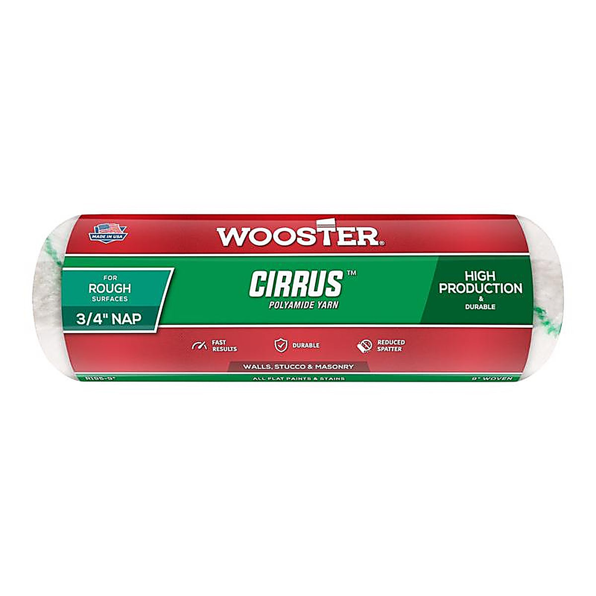 Wooster - R195-9 - Cirrus Yarn 9 in. W X 3/4 in. Regular Paint Roller Cover 1 pk