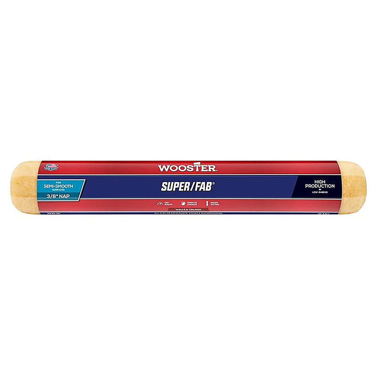 Wooster - R239-18 - Super/Fab Fabric 18 in. W X 3/8 in. Regular Paint Roller Cover 1 pk