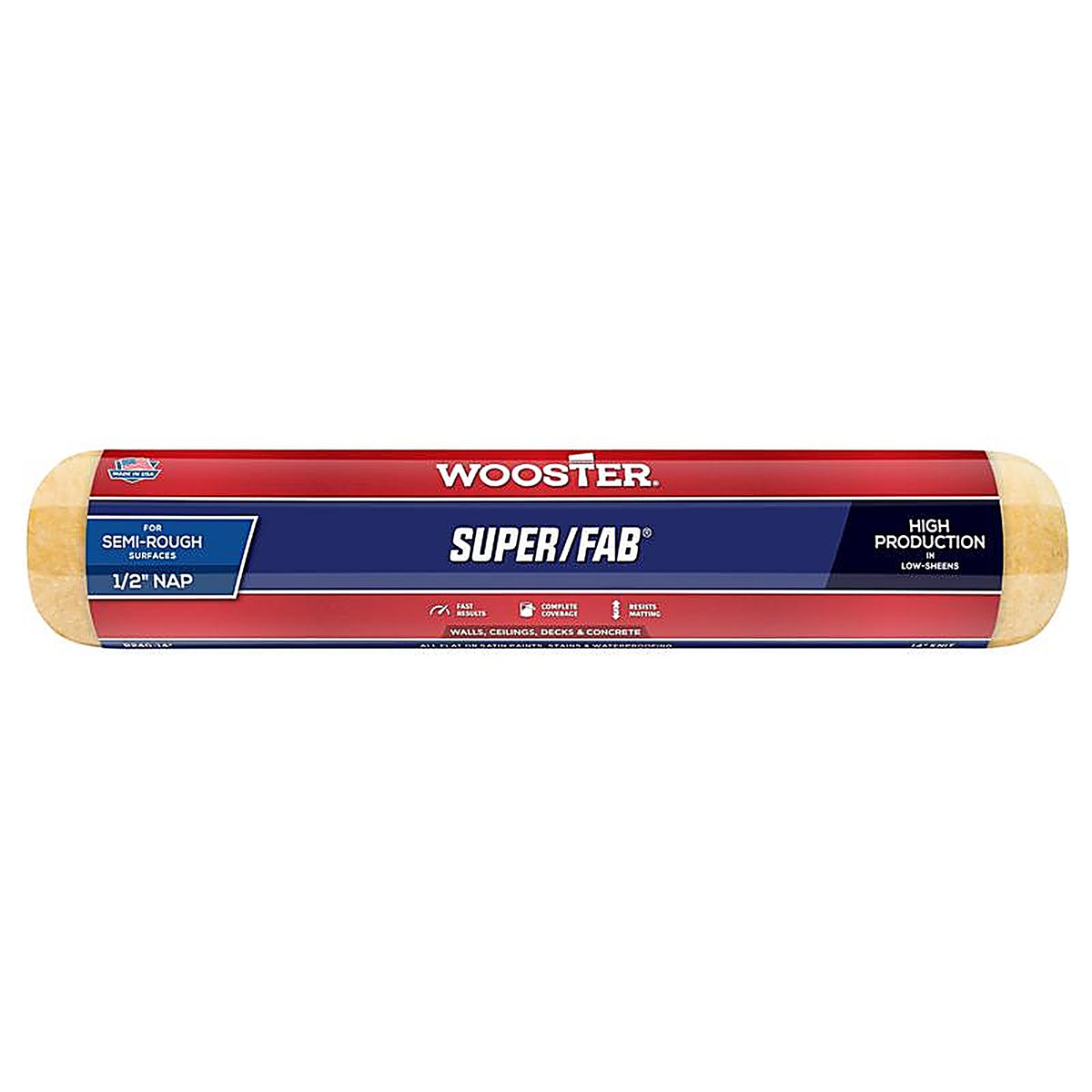 Wooster - R240-14 - Super/Fab Knit 14 in. W X 1/2 in. Regular Paint Roller Cover 1 pk