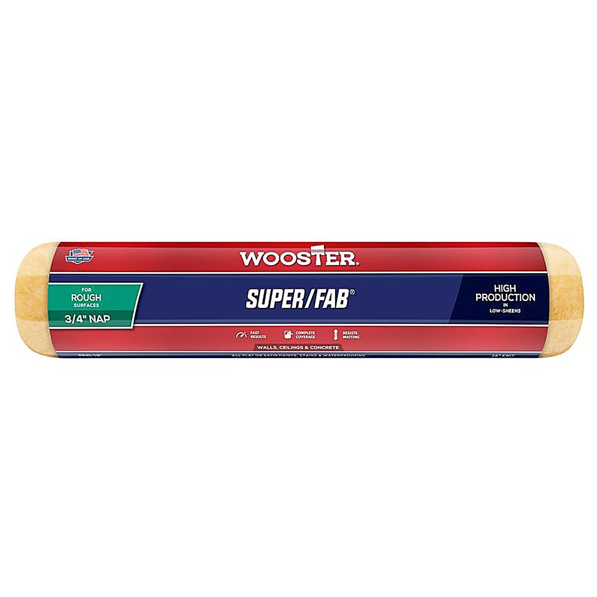 Wooster - R241-14 - Super/Fab Knit 14 in. W X 3/4 in. Regular Paint Roller Cover 1 pk