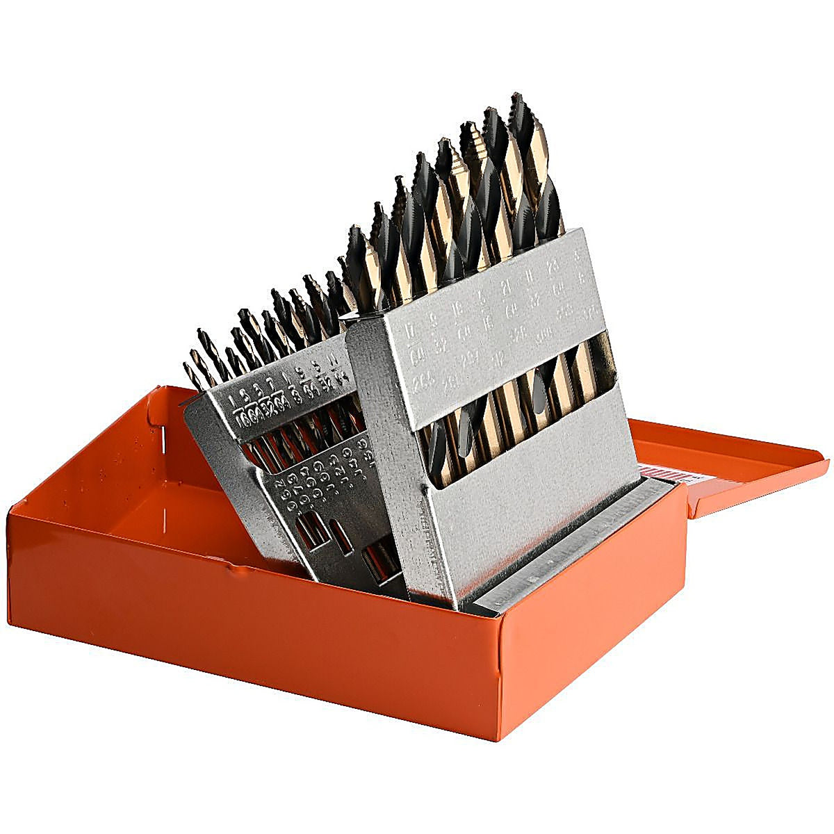KnKut - 15KK10 - 15 Piece Mechanics Length Step Point Drill Bit Set 1/16in- 1/2in by 32nds