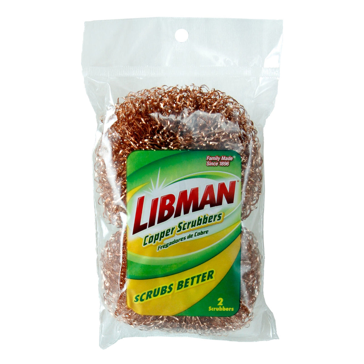 Libman - 73 - Heavy Duty Scrubber For Pots and Pans 3 in. L 2 pk
