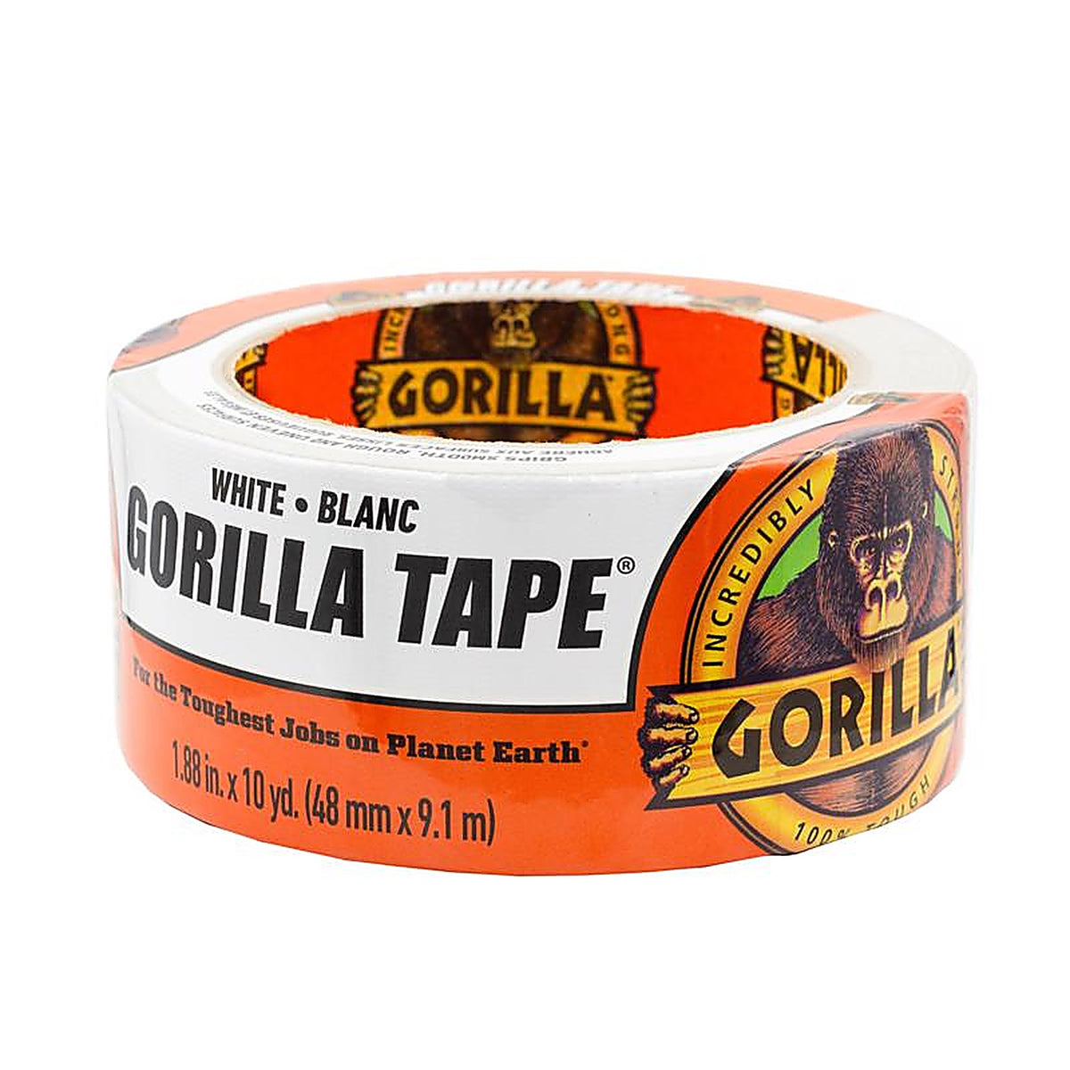 Gorilla - 6010002 - 1.88 in. W x 10 yd. L Tape White