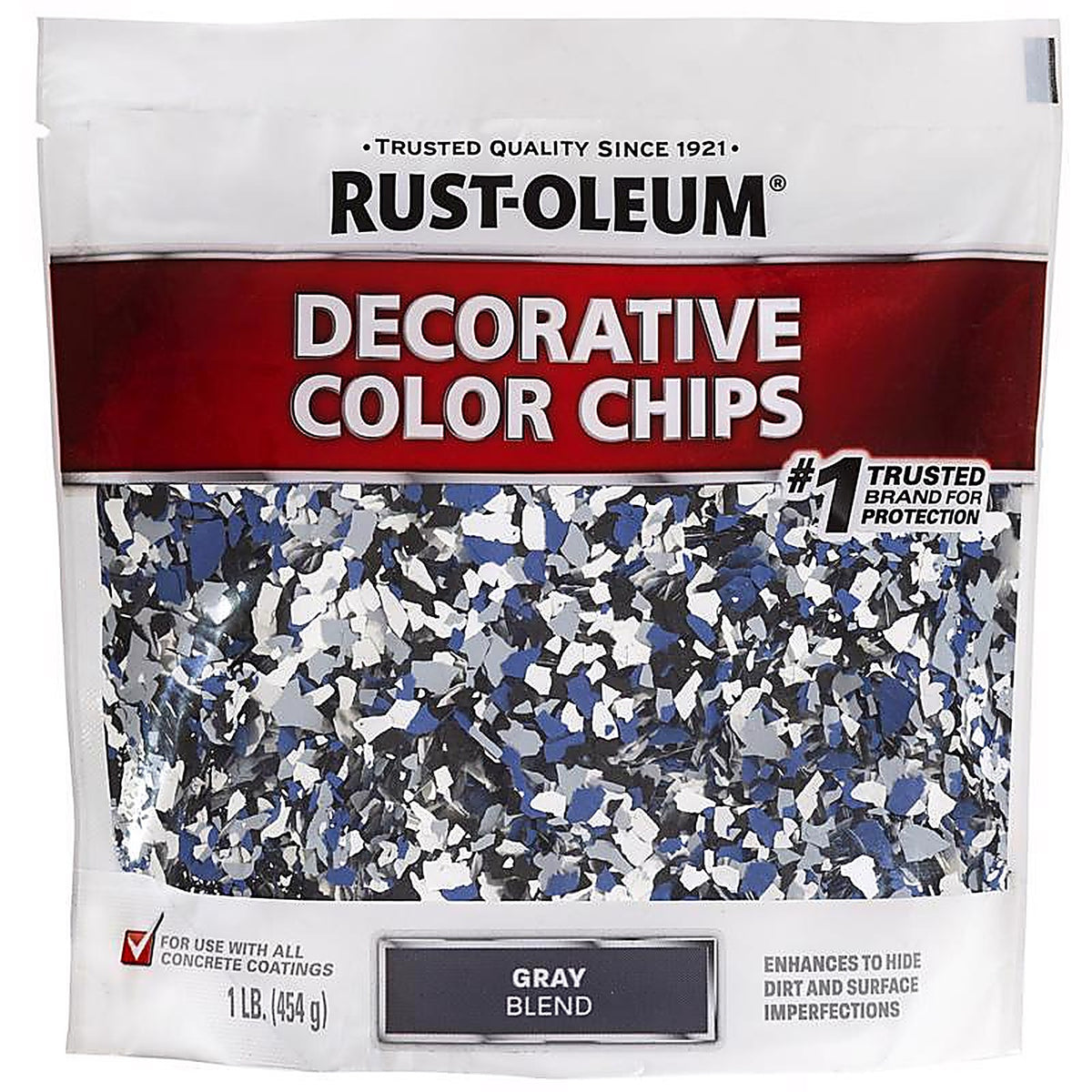 Rust-Oleum - 301359 - EpoxyShield Indoor and Outdoor Gray Blend Decorative Color Chips 1 lb