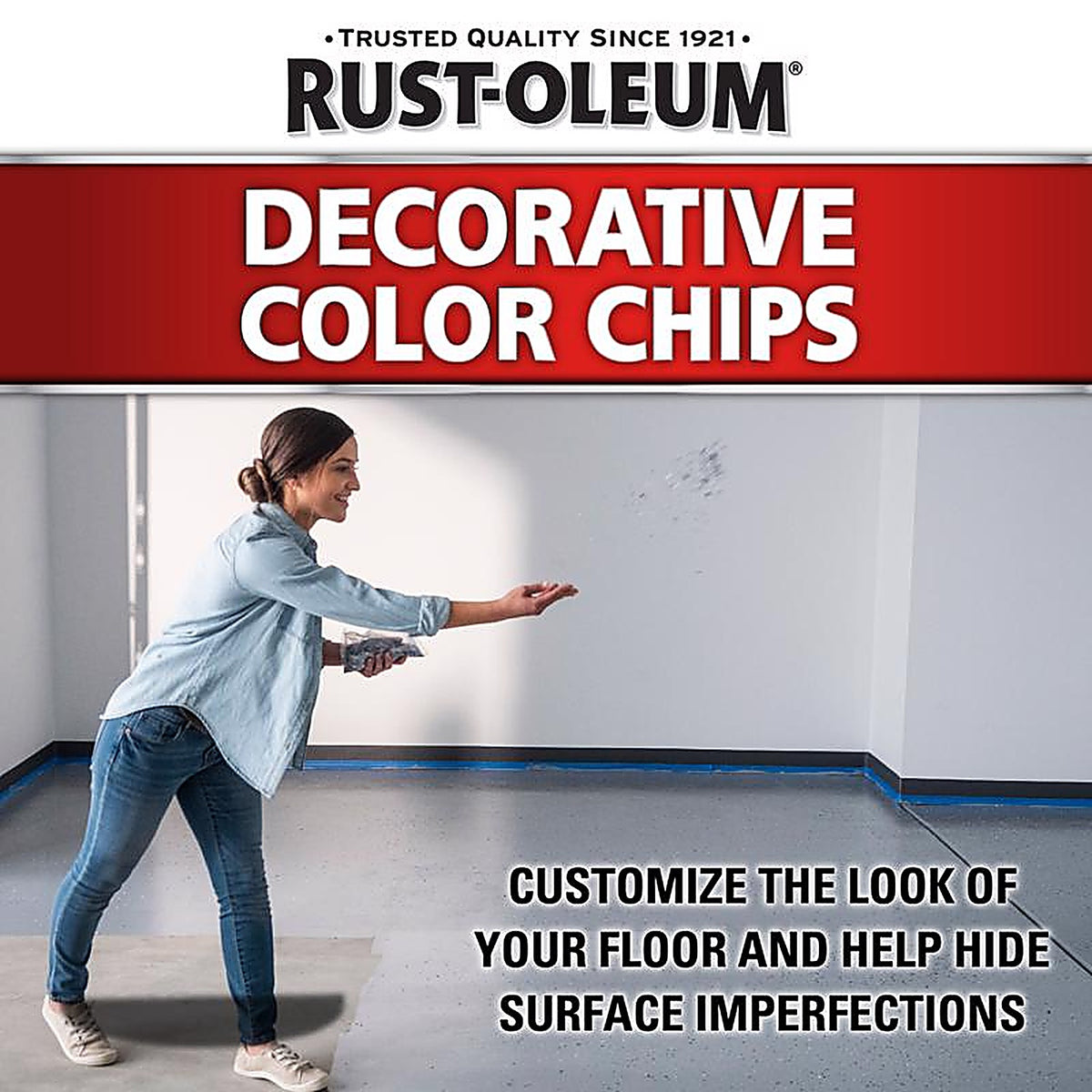 Rust-Oleum - 301359 - EpoxyShield Indoor and Outdoor Gray Blend Decorative Color Chips 1 lb