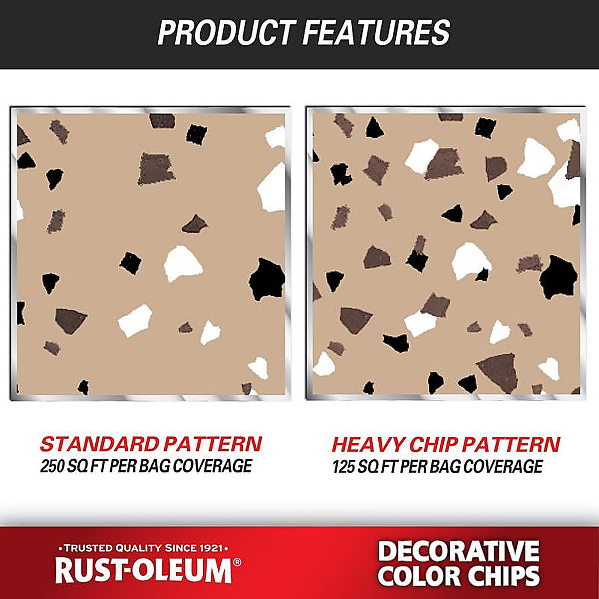Rust-Oleum - 312447 - EpoxyShield Indoor and Outdoor Tan Blend Decorative Color Chips 1 lb