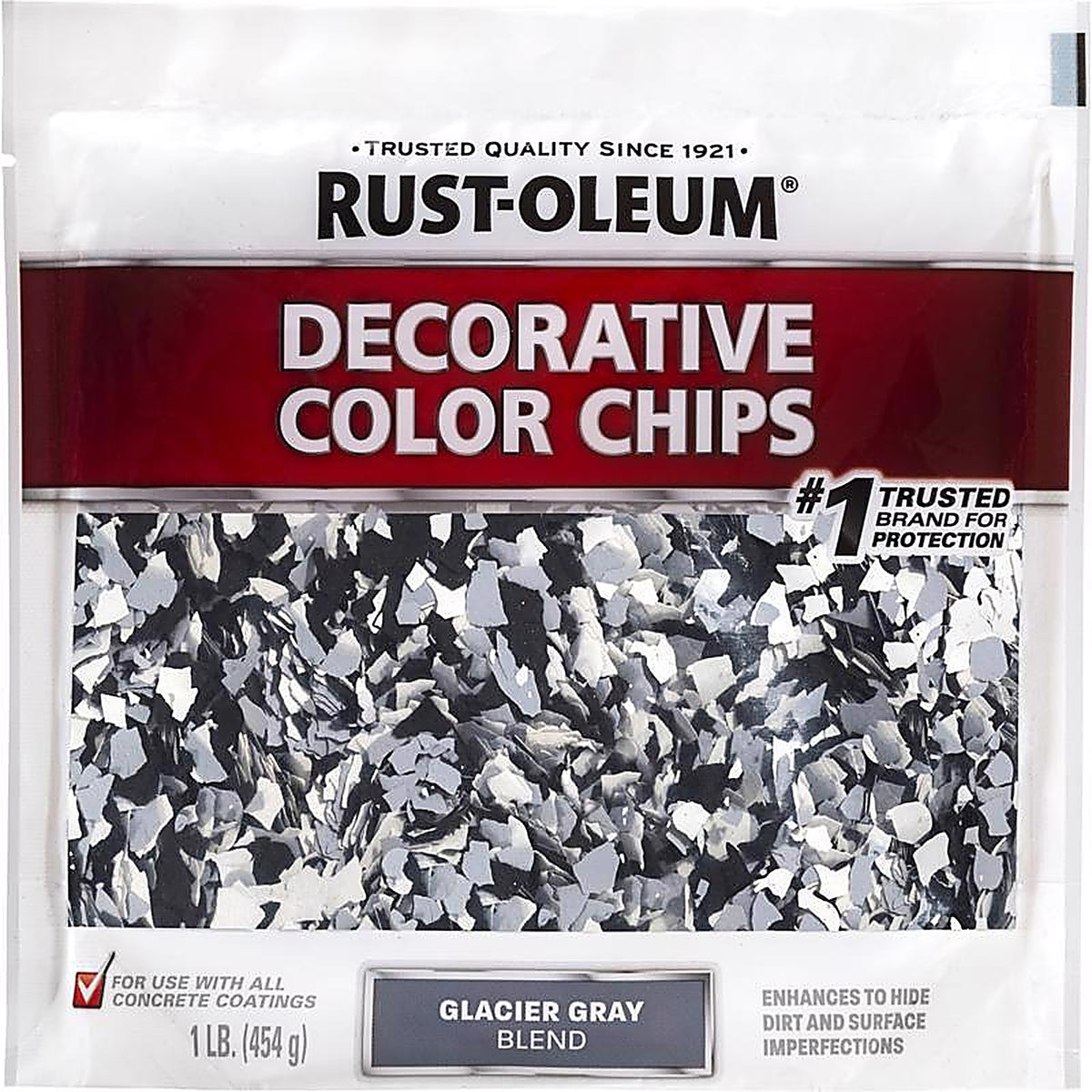 Rust-Oleum - 312449 - EpoxyShield Indoor and Outdoor Glacier Gray Blend Decorative Color Chips 1 lb