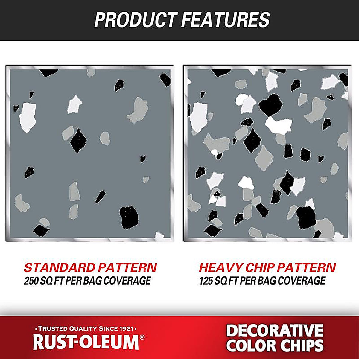 Rust-Oleum - 312449 - EpoxyShield Indoor and Outdoor Glacier Gray Blend Decorative Color Chips 1 lb