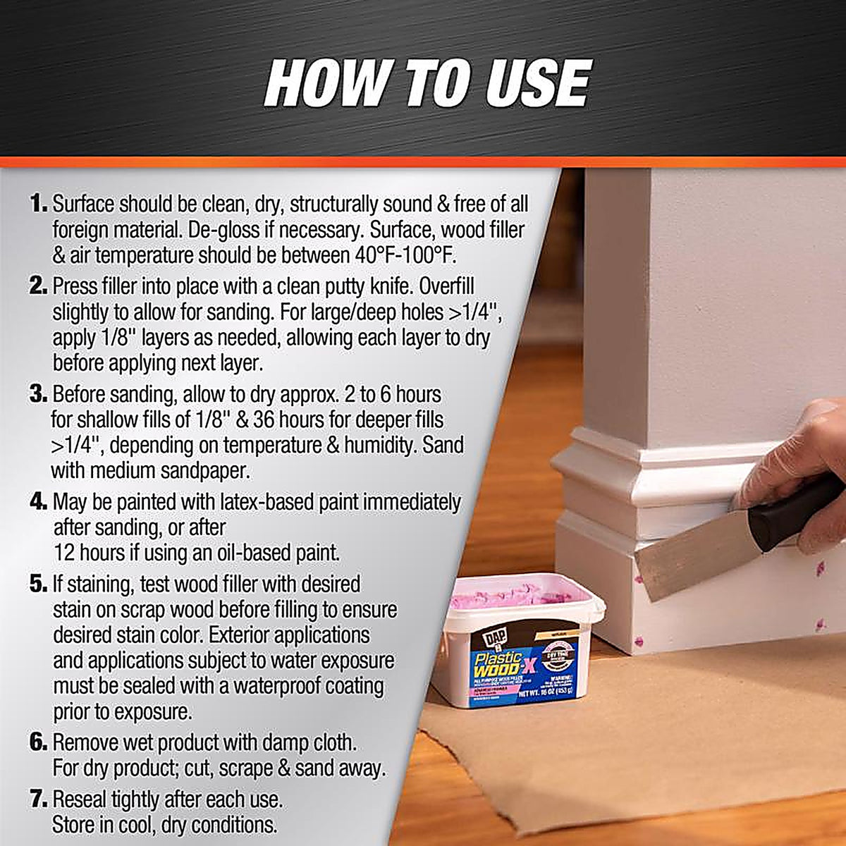 DAP - 7079800541 - Plastic Wood-X Natural Wood Filler 8 oz