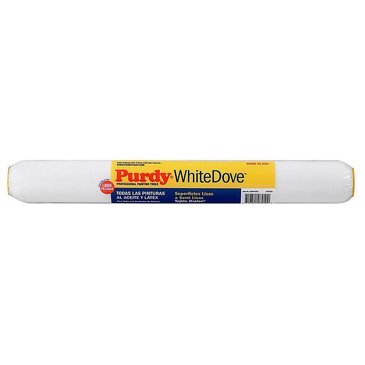 Purdy - 14H670182 - White Dove Dralon 18 in. W X 3/8 in. S Regular Paint Roller Cover 1 pk