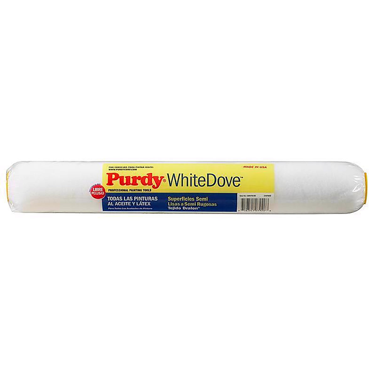 Purdy - 14H670183 - White Dove Dralon 18 in. W X 1/2 in. S Regular Paint Roller Cover 1 pk