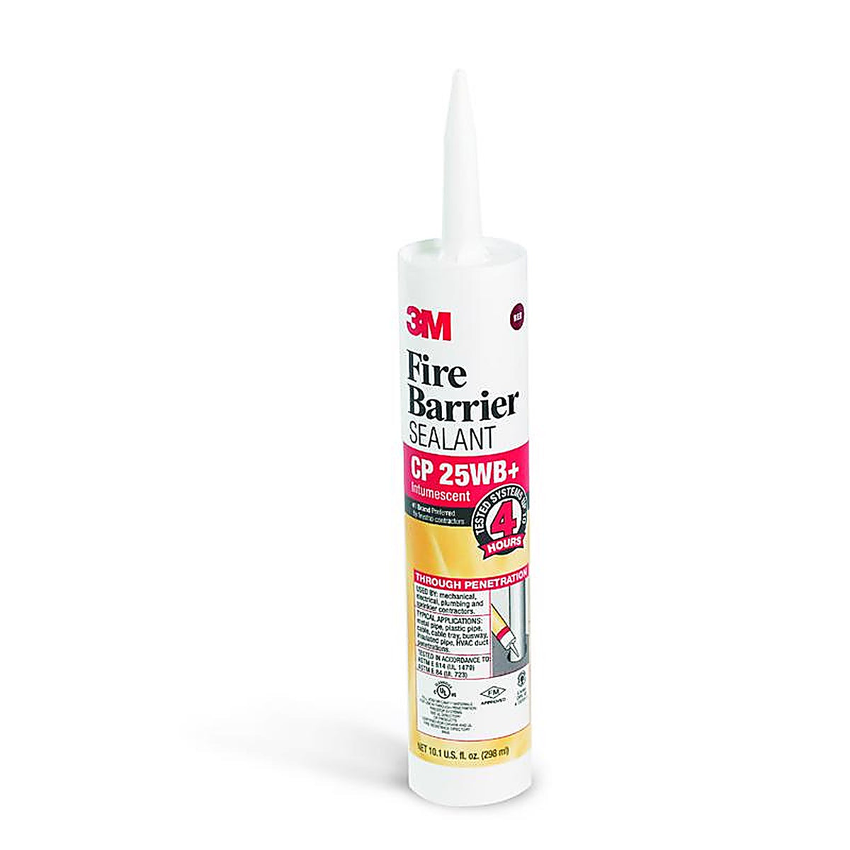 3M - CP-25WB+ 10OZ - Fire Barrier Red Intumescent Fire Stop Sealant 10.1 oz