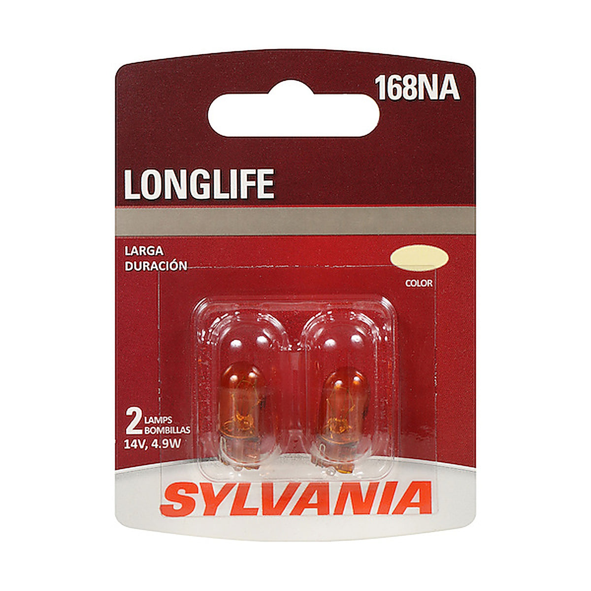 Sylvania - 168NALLBP2 - 168na Long Life Mini Bulb, 2 Pack