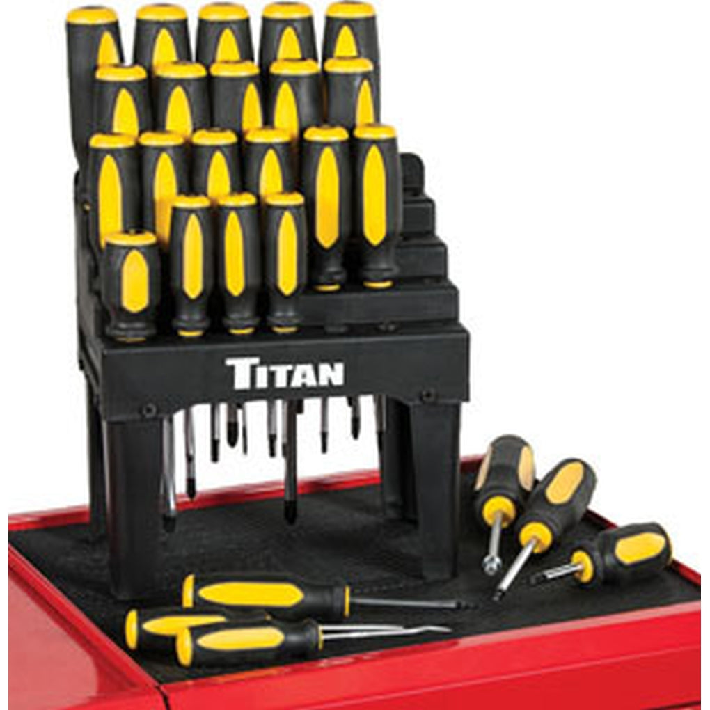 Titan - 17203 - 26 Pc. Screwdriver Set with Rack
