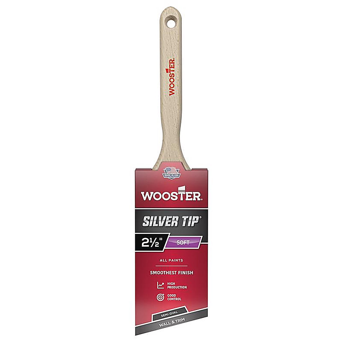 Wooster - 5228-2 1/2 - Silver Tip 2-1/2 in. Semi-Oval Angle Paint Brush