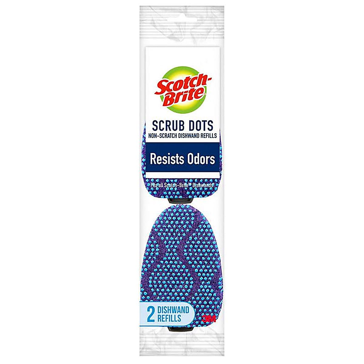 3M - 487-2-7 - Scotch-Brite Heavy Duty Sponge Refill For Dishwand 1.65 in. L - 2/Pack
