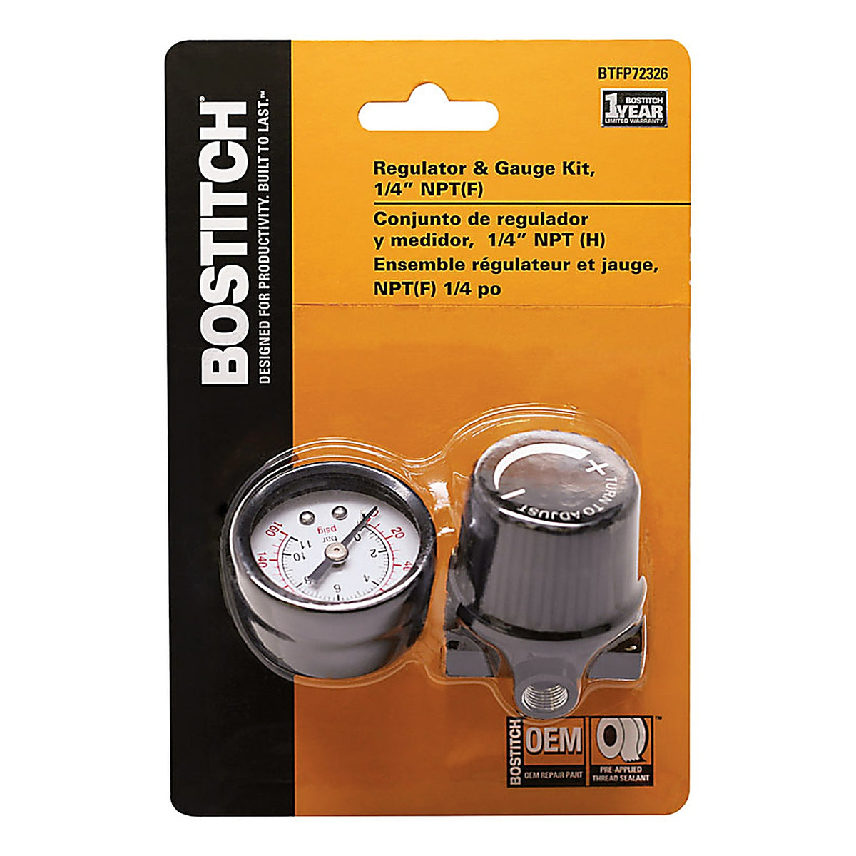 Bostitch - BTFP72326 - Plastic Adjustable Pressure Regulator