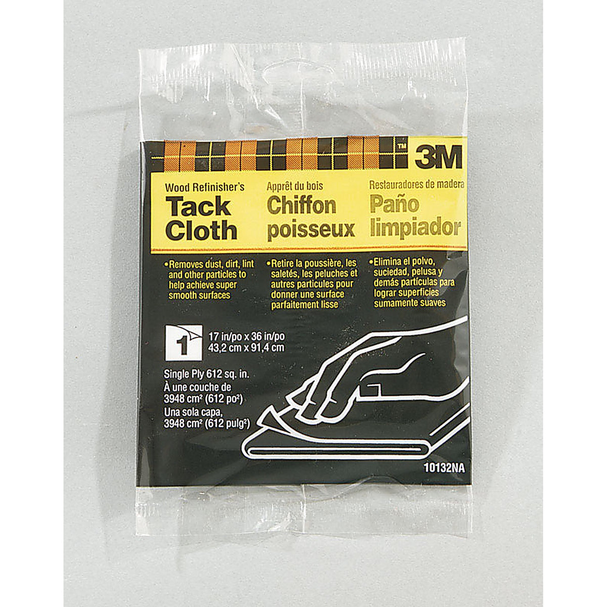 3M - 10132NA - 36 in. W x 17 in. L White Synthetic Fiber Wood Refinisher's Tack Cloth